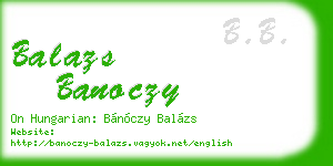 balazs banoczy business card